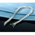 thumbnail image 2 of Forever Jewels 15Ct Round Cut Moissanite Women Tennis Bracelet 14K White Gold Plated, 2 of 4