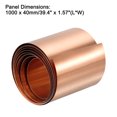 thumbnail image 2 of Copper Sheet Roll, Metal Foil Plate 1000mm x 40mm x 0.6mm, 1 Pack, 2 of 5