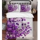 thumbnail image 3 of 3D púrpura lavanda floral funda de edredón juego de ropa de cama funda nórdica fundas de almohada, 3 of 3