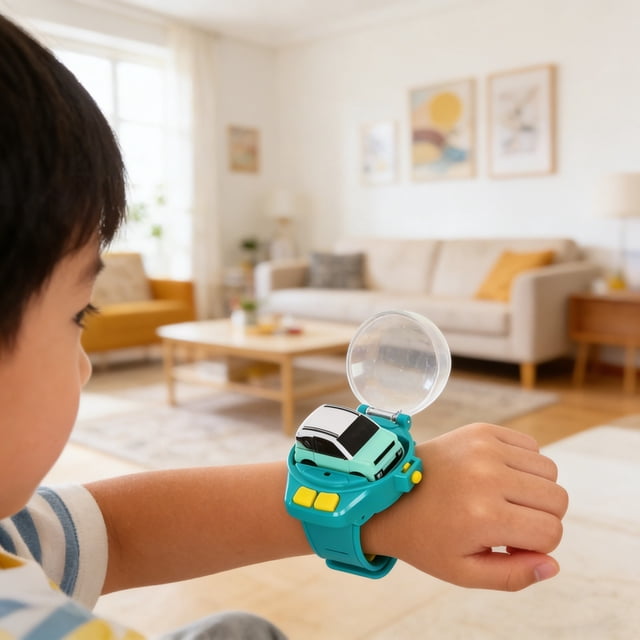 weibbin Mini Remote Control Car Watch Toy RC Mini Car with Watch Controller USB Rechargeable with Lights