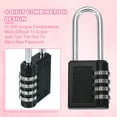 thumbnail image 4 of Uxcell Long Shackle Combination Locks, Combination Padlock for Gym Sports Locker Lock Outdoor Fence Gate Hasp Storage Black, 4 of 7
