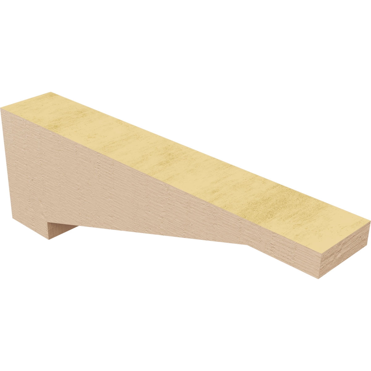 2"W x 12"D x 4"H Thin Burlington Rough Cedar Woodgrain TimberThane Corbel, Primed Tan