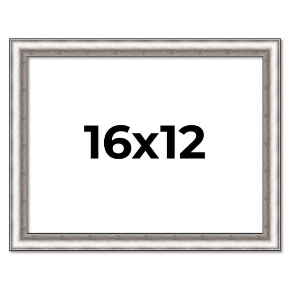 16x12 Frame Silver Real Wood Picture Frame Width 1.25 Inches | Interior Frame Depth 0.5 Inches |