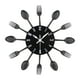 thumbnail image 2 of Reloj de pared creativo perfecl de Acero inoxidable decorativo silencioso negro, 2 of 8