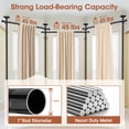 thumbnail image 2 of SUNALLY Room Dividers Curtain Rod No Drilling, 4-10ft(H) 28-171inch(W) Adjustable Room Separator for Space Partition, Heavy Duty Floor to Ceiling Tension Rod, Black, 2 of 7