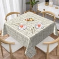 thumbnail image 6 of Square Tablecloth 60 x 60 Inch, Farmhouse Broken Stripes Tablecloth Square Water and Stain Resistant Tabletop Cover Polyester Table Cover for Dining, Parties, Camping, 6 of 8