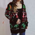thumbnail image 6 of SRZYMJ Womens Christmas Sweater Funny Button Down Cardigan with Pockets, 6 of 9