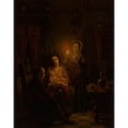 thumbnail image 2 of Willem Thans 20x24 Black Ornate Framed Double Matted Museum Art Print Titled: Family Scene Indoors by Candlelight (C. 1850), 2 of 5