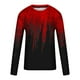 thumbnail image 4 of Blusas y camisas de manga larga con cuello redondo para hombre, blusa informal de manga larga con cuello redondo y estampado., 4 of 5