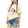 thumbnail image 2 of Asxite Toddler Girls Tshirt Print Short Sleeve Crew Neck Casual Breathable Summer Tops 1-12Y, 2 of 6