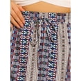 thumbnail image 5 of DARING DIVA Women's Elastic High Waist A-Line Spring Printed Midi Skirt XL Dark Blue, 5 of 6