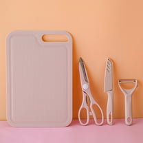 Gnmfd Premium Kitchen Knife Set with Cutting Board, Stainless Steel Fruit Vegetable Paring Knives with Scissors, Space-Saving Hook for Meal Prep