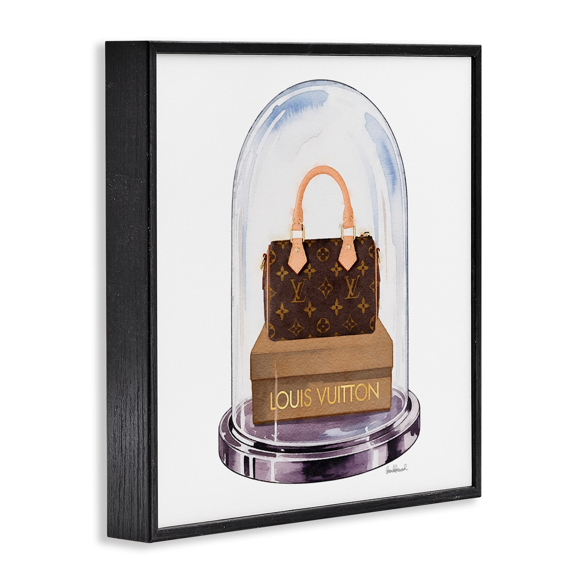 Stupell Industries Glam Purse Bell Jar Black Framed Giclee Art, design by Amanda Greenwood