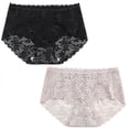 thumbnail image 1 of 2 piezas de ropa interior Sexy para mujer, bragas de encaje, bragas de cintura alta para mujer, 1 of 5