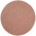 thumbnail image 1 of Safavieh Courtyard Collection Indoor/Outdoor Round Area Rug, Red and Beige, 6'7' Diameter, 1 of 7