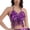 Purple, variant on Top Women Fashion Tassel Solid Color Hanging Neck Crop Top Sequin Strap Bra Sleeveless V Neck Lingerie Party Club Date Night
