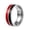 Red Black, variant on Men's Stainless Steel Two Tone Enamel Plain Rotatable Band Stree Relief Biker Ring Red Black Size 10