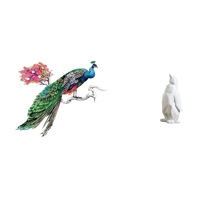 Vinilo decorativo de pared estilo vintage, escultura de pingüino, estatua de animal, adorno de mesa, material de resina PVC, artesanía artística, idea