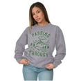 thumbnail image 3 of Alien UFO Passing Through Cute Funny Unisex Plus Fleece Graphic Sweatshirt Brisco Brands 2X, 3 of 5