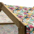 thumbnail image 5 of Birds Pet House, Futuristic Design of Contrast Colored Toucan Cockatoo Parrot Flamingo and Pelican, Outdoor & Indoor Portable Dog Kennel with Pillow and Cover, 5 Sizes, Multicolor, by Ambesonne, 5 of 5