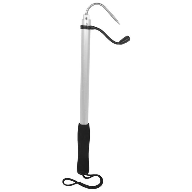 LYUMO Adjustable Stainless Steel Aluminum EVA Spear Hook Telescopic Sea  Fishing Gaff With String Ice Spear Hook Tackle Fishing Gear 