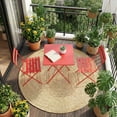 thumbnail image 6 of YUSAZENS 3-Piece Folding Patio Bistro Set, Table & 2 Chairs, No Assembly Required, Indoor/Outdoor Furniture for Balcony, Yard, Garden, Red, 6 of 6