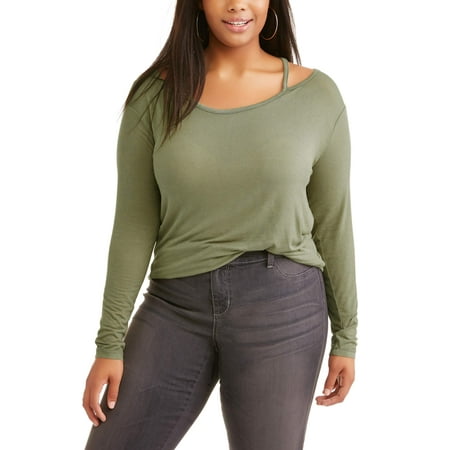Poof Junior Plus OPP Strappy Neckline Tee