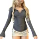 thumbnail image 3 of Tops cortos con diamantes de imitación, estampados gráficos, ropa grunge Y2K, estética Fairycore, remeras retro, lindas camisetas vintage Harajuku, 3 of 5