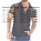 thumbnail image 3 of Blusa y camisa de manga corta con cuello vuelto para hombre, color liso, informal, de encaje, con solapa versátil, abrigo de poliéster para hombre, 3 of 7