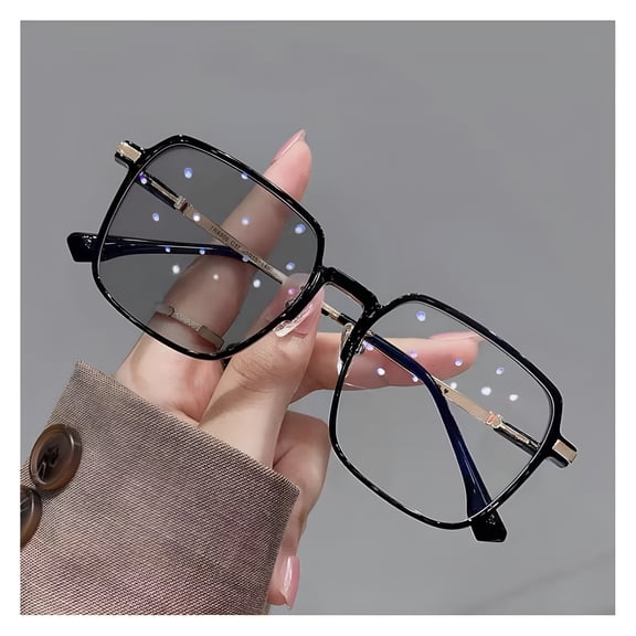 GJX Transparent Glasses Blue Light Blocking Glasses Unisex Frame View Strong Hinge Transparent with Brim Eye Protection Bluelight Glasses Spectacles
