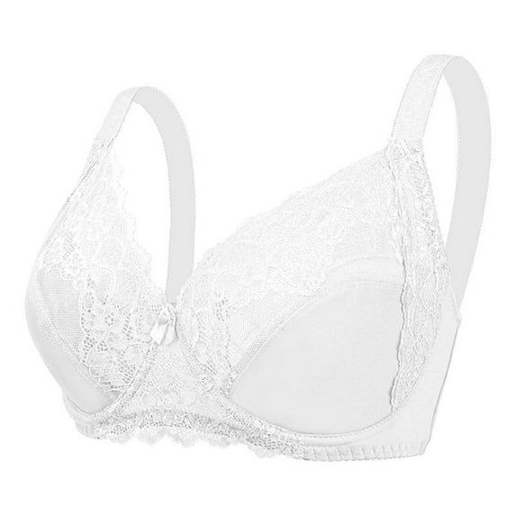 Aayomet Womens Plus Size Bra Womens Low Cut Bra Underwear Bralette Crop Top Female Bra Push Up Brassiere Plus Size Bra,White X-Large