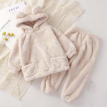 

New Year New You 2022! on Clearance Hesxuno Childs Baby Boys Girls Cute Sweater Warm Coat Clothing Flannel Home Pajamas Suit Baby Girl Newborn Essentials