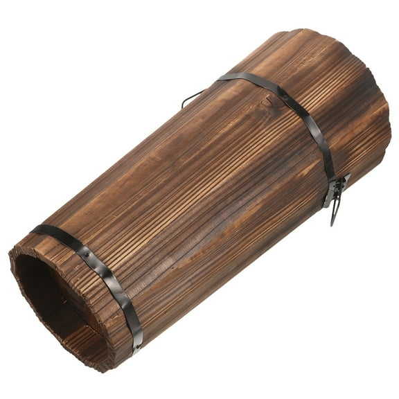 BESTONZON Wooden Umbrella Stand Multifunctional Storage Bucket for Canes Fans in Brown