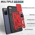 thumbnail image 3 of Samsung Galaxy S20 FE Case(4G/5G),Galaxy S20 Fan Edition/S20 Lite with HD Screen Protector with Slide Camera Cover, 360° Rotation Ring Kickstand [Military Grade] Case for Samsung S20 FE Red, 3 of 14