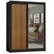 thumbnail image 1 of Ropero Closet Madesa Denver 2 Puertas Corredizas con Espejo Negro/Marrón, 1 of 5