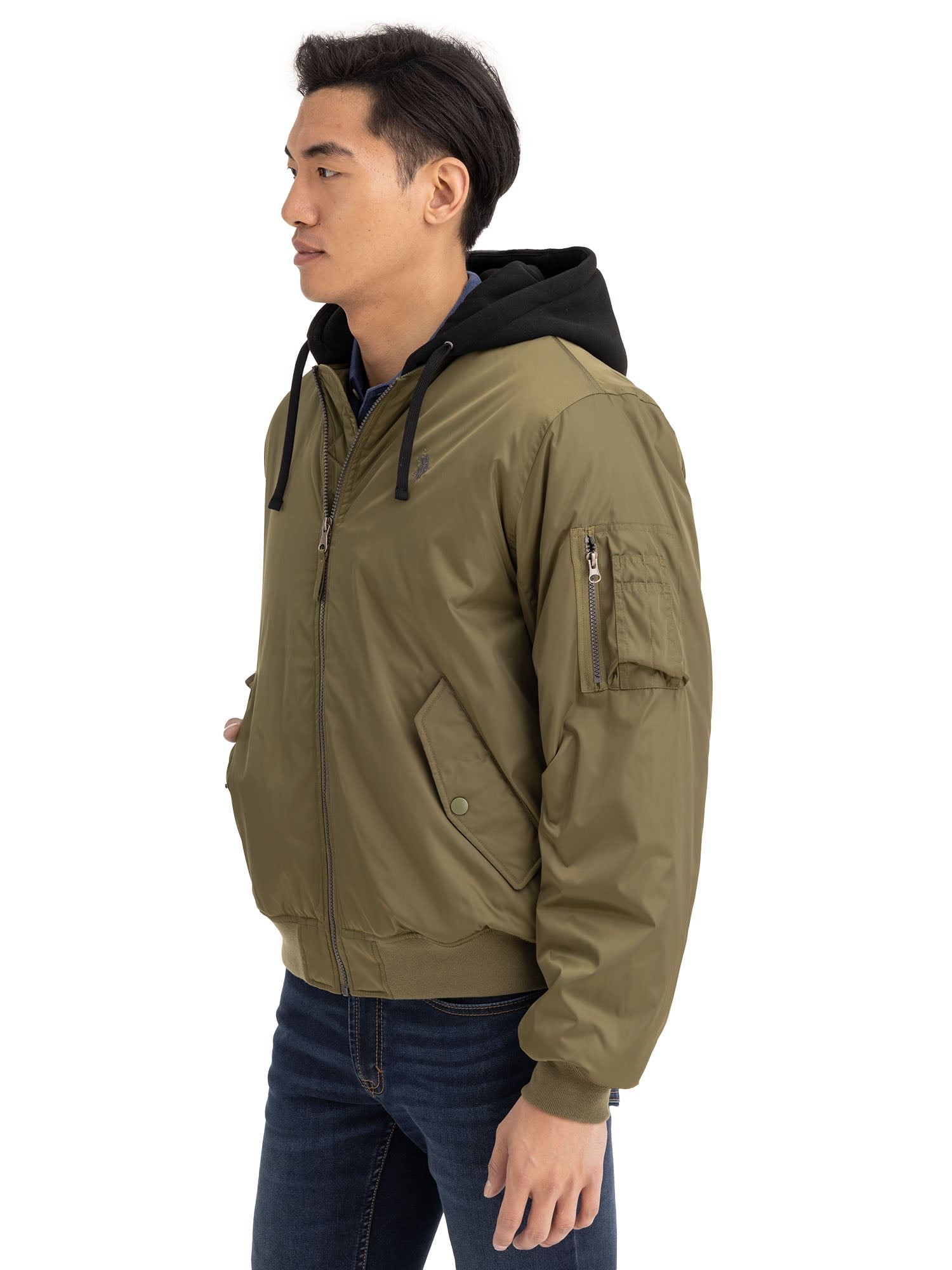 U.S. Polo Assn. Men's Bomber Jacket with Hood