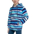thumbnail image 2 of Daiia Ice Blue Stripes for Boys Fashion Hoodies & Sweatshirts with Kangaroo Pocket,Hooded Sweatshirt for Kid, Breathable& Moisture Wicking-Small, 2 of 6