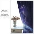 thumbnail image 3 of Galaxy Blackout Curtains Outer Space Universe Fantasy Nebula Purple for Kids Girls Boys Bedroom Living Room Rod Pocket Decoration Window Drapes 2 Panels W42xL84in, 3 of 6