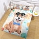 thumbnail image 5 of Juego de cama con estampado de perro, fundas de edredón, fundas de almohada, artículos para el hogar para dormir para niños, juegos de ropa de cama de verano con patrón lindo para mascotas Inevent HA012376-05, 5 of 7