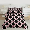 thumbnail image 2 of Castle Fairy Full 3-Piece Bow Plaid Comforter Set, 2 of 8