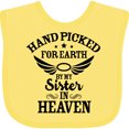 thumbnail image 3 of Inktastic Handpicked for Earth by My Sister in Heaven with Angel Wings Boys or Girls Baby Bib, 3 of 4