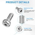 thumbnail image 2 of Uxcell 60-Pack M2 x 4mm Tornillos de Cabeza Hexagonal, Tornillos de Máquina de Acero Inoxidable 304, Sujetadores de Precisión de Rosca Completa, 2 of 7