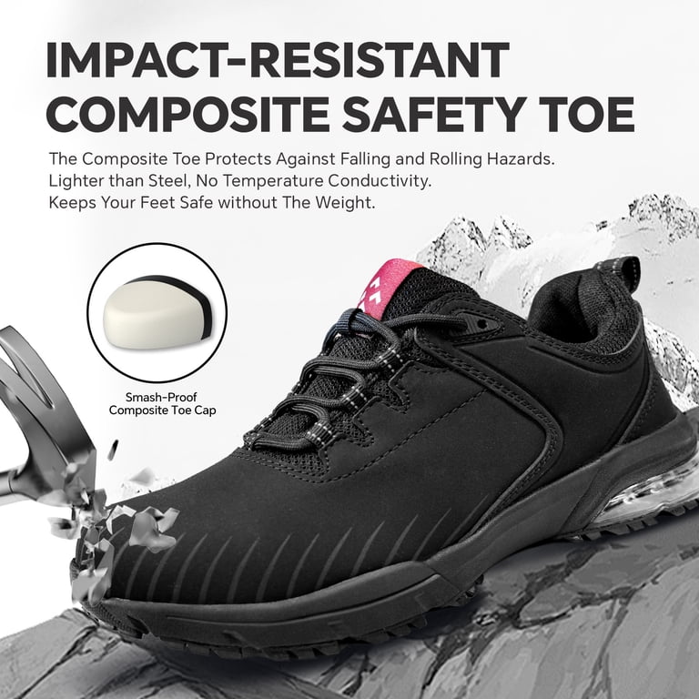 SPIEZ Composite Toe Safety Shoes, Lightweight Breathable 