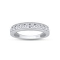 thumbnail image 5 of AFFY 3.25CT Princess & Round White Cubic Zirconia Trio Band Ring Set 14K White Gold over Silver-11, 5 of 7