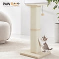 thumbnail image 3 of PAWZ Road 31" Natural Sisal Cat Scratching Post for Indoor Cat Scratcher with Plush Large Base, Beige, 3 of 11