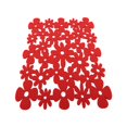 thumbnail image 3 of 4PCS Coupe Fleur Forme Feutre Napperons Table Décoration Rouge, 3 of 4