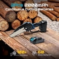 thumbnail image 2 of Shinylink  Mini Chainsaw Cordless 6 inch with 2 Battery, Mini Power Chain Saw with Security Lock, Electric Chainsaw, Handheld Small Chainsaw for Tree Trimming Wood Cutting, Orange, 2 of 6