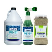 ZeoFill Premium Pack  Backyard Deodorizer 8lbs  PE-51 Pet Urine Odor Eliminator 1 Gallon & 32oz Bottles  Outdoor Use  Eliminator & Deodorizer