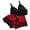 Red, variant on Wovilon Women's 2 Piece Lace Cami and Satin Shorts Set, Adjustable Spaghetti Strap Bra and Boy Shorts with Bow Detail, Sheer Mesh Trimmed Romantic Home Wear for Wedding Honeymoon