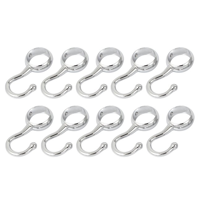 Unique Bargains 25mm Dia Ronde Tube Garde-Robe Vêtements Vêtements Rail Cintre Crochet 10pcs